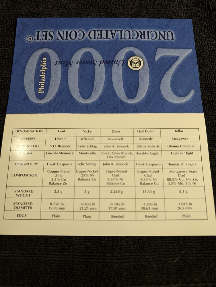 2000 US Mint Uncirculated set OGP