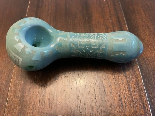 4" Premium Glass Bowl Hand Pipe Piece Matte Etched