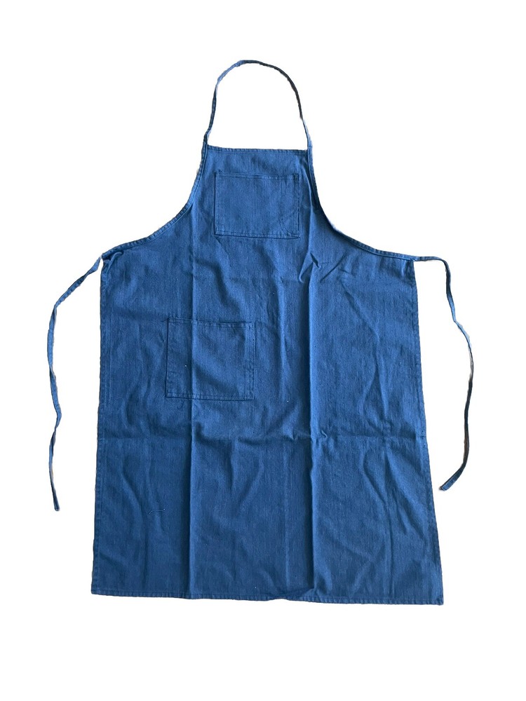 Work Apron Heavy Duty Blue Unisex 3 Pockets