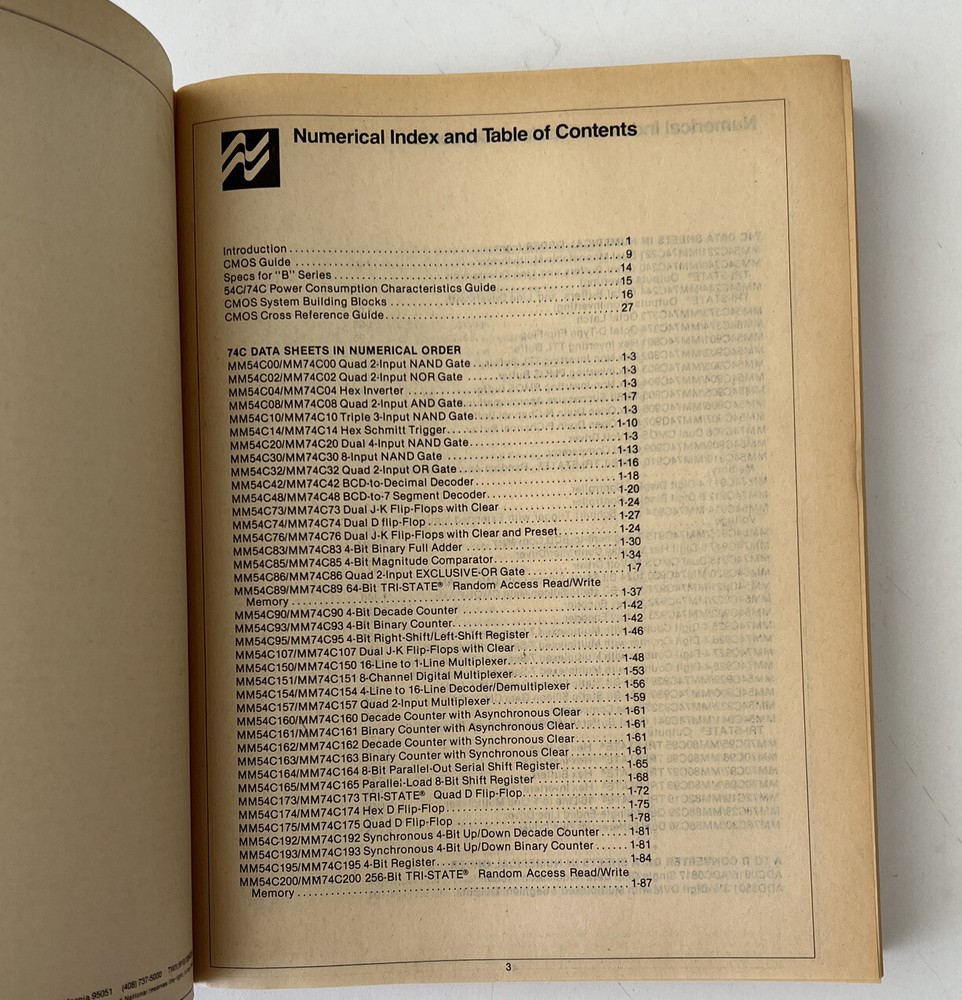 National Semiconductor CMOS Databook 1978