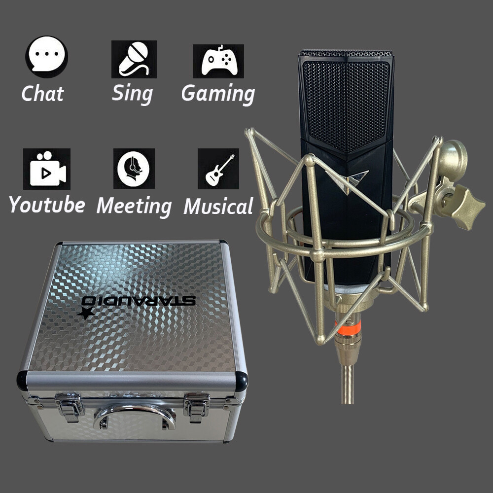 Studio Microphone Kit For Live Stream Broadcast Recording Condenser Chatting Mic