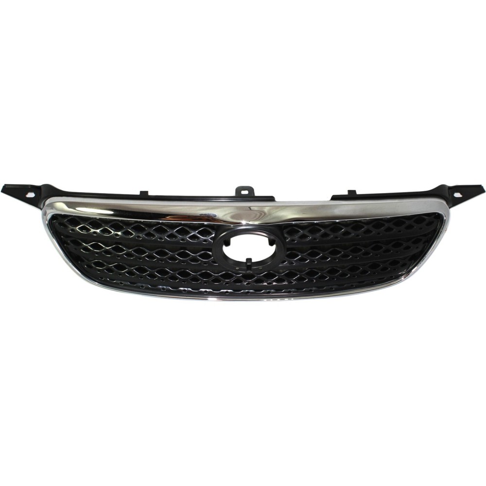 Grille Assembly For 2005-2008 Toyota Corolla Chrome Shell With Dark Gray Insert