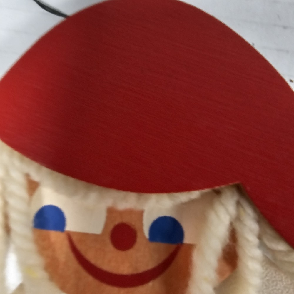 Vintage Wood Pull String Toy Clown - Made In Germany