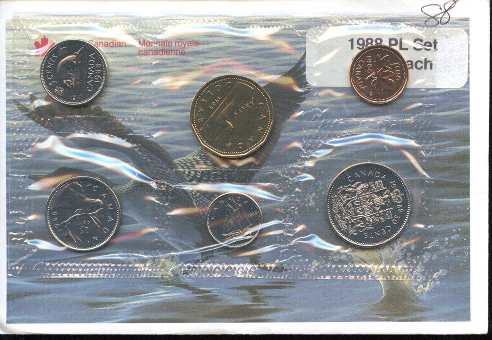 1988 Canada Uncirculated Prooflike Set - Original Envelope and COA