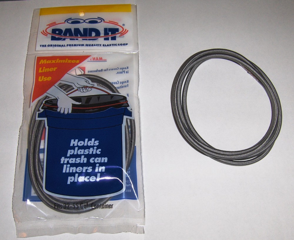 BAND IT Elastic Loop - holds plastic trash can liners in place -32/55 gal.- NEW