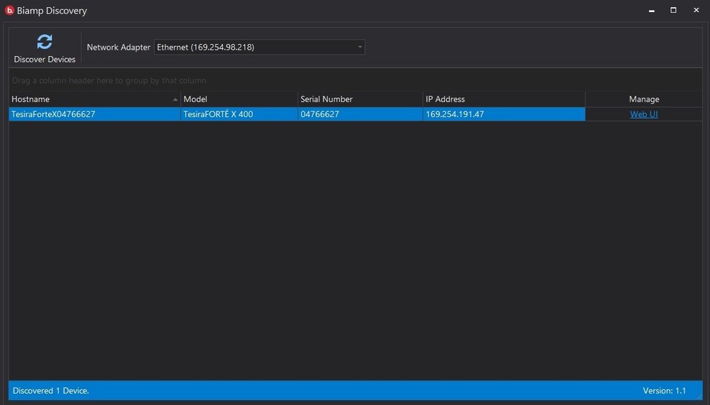 Biamp TesiraFORTE X 400 Meeting Room DSP Multi-Effects Processor + Adapter