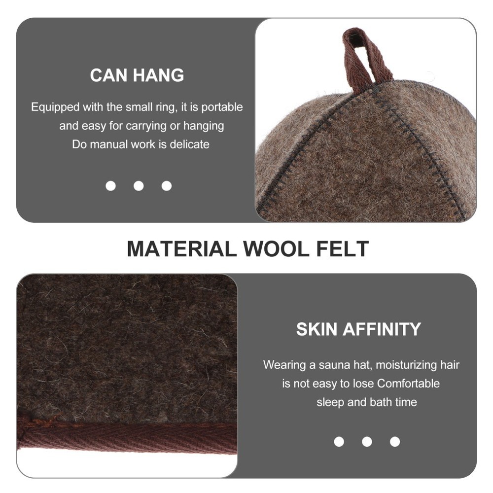 Wool sauna accessories Hat Sauna Hat for Men Wool Felt Bath