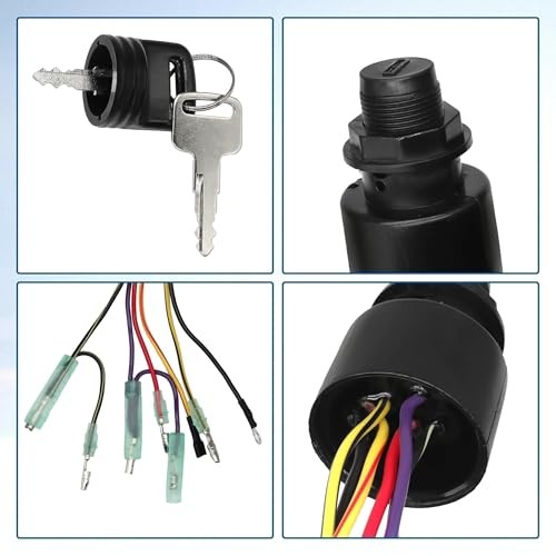 Boat Ignition Switch with Key Fit for Mercury, for Boat Engine Ignition Switch
