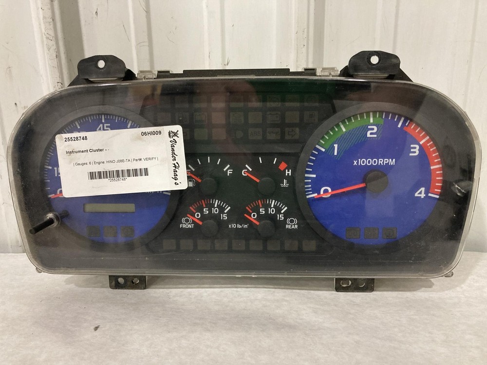 Hino 338 Speedometer Instrument Cluster - Used