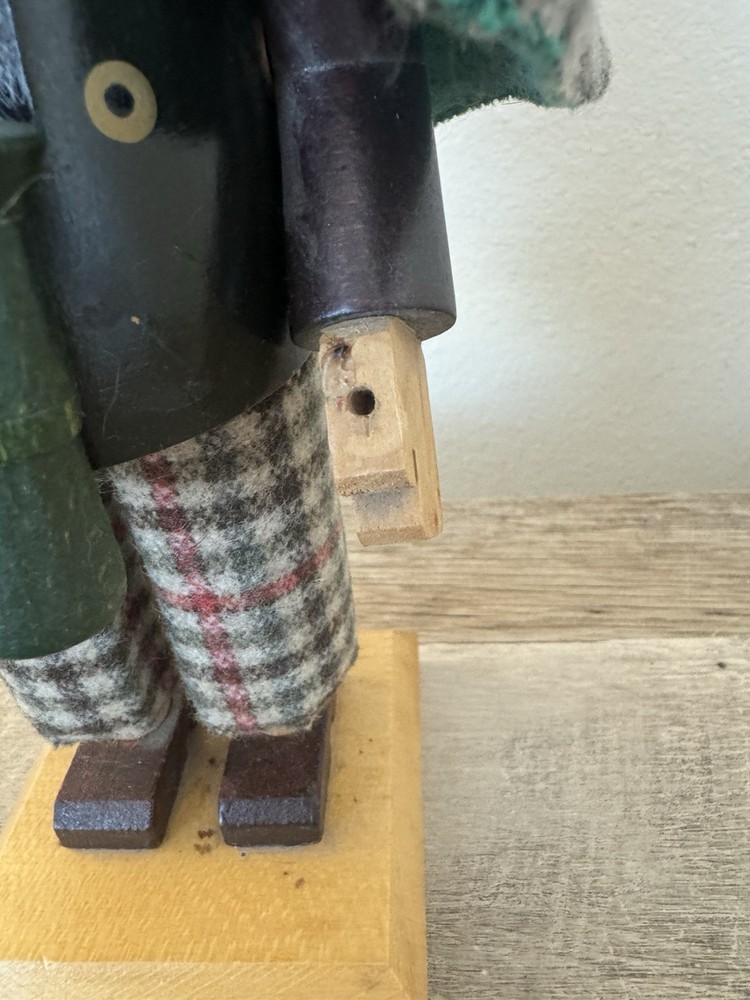 Steinbeck Volkskunst Nutcracker Sherlock Holmes Vintage Missing Pipe German
