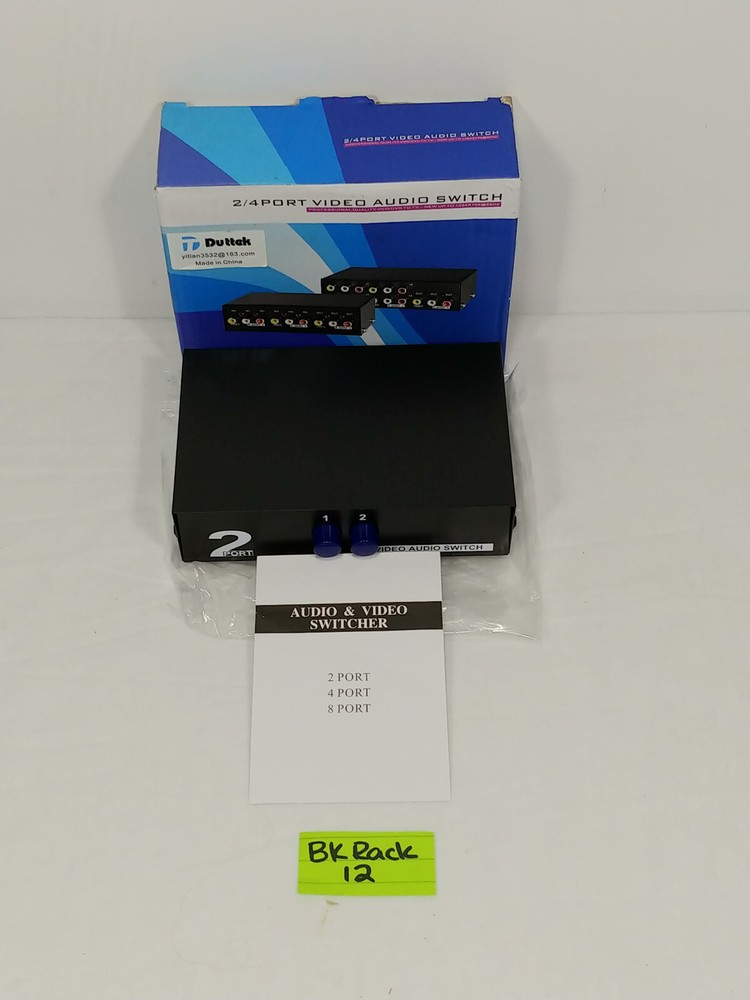 Duttek 2/ 4 Port Video Audio Switch