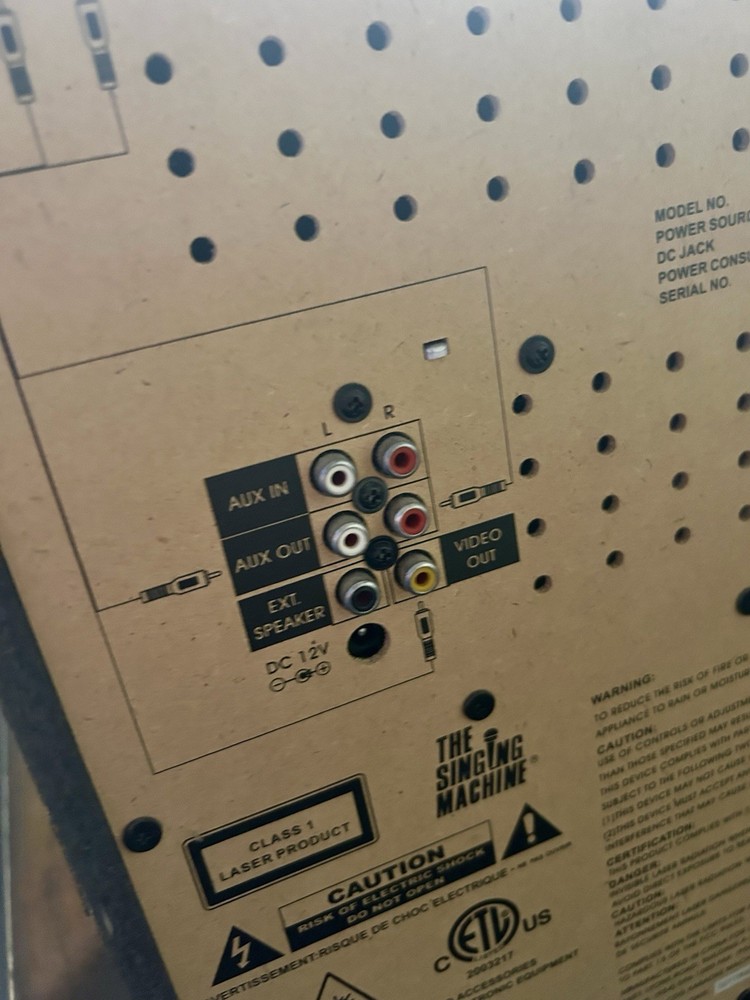 The Singing Machine Karaoke CD Cassette Mics Missing - Working Unit