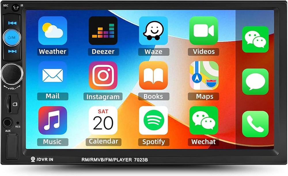 CAMECHO Car Stereo Bluetooth 7" HD Touch Screen MP5 Player Android IOS Mirror