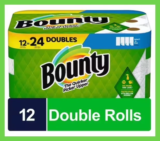 Bounty Select-A-Size Paper Towels, White (90 sheets/roll, 12 rolls)