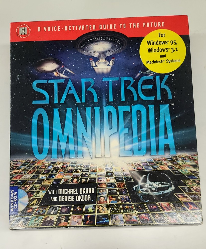 1995 Star Trek Omnipedia Computer Software CD-Rom Windows 3.1-Windows 95 and Mac