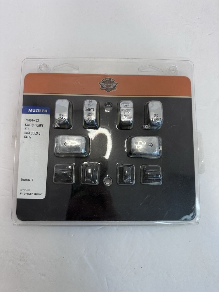HARLEY DAVIDSON New OEM Chrome Switch Cap Kit 71804-03