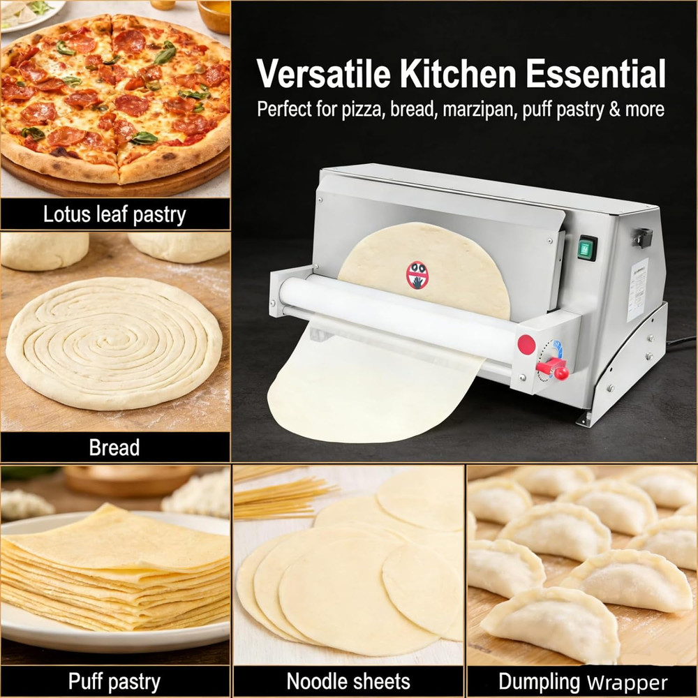 Electric Dough Sheeter Machine Pasta Maker Machine for Icing Pizza Dough Roller