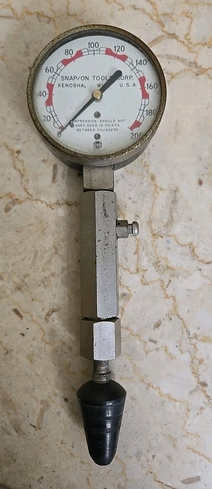 Vintage Snap On Compression Gauge Made In USA