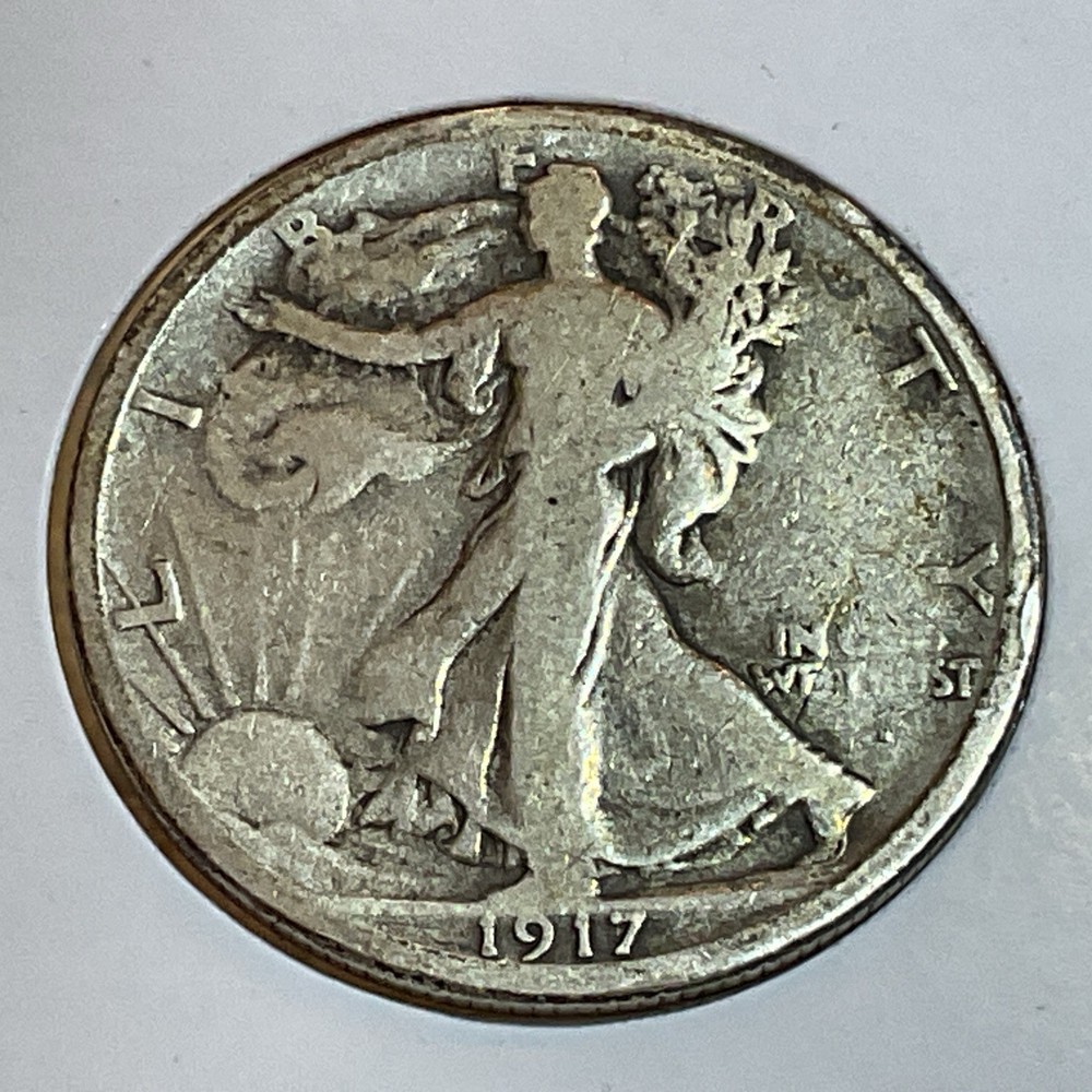 1917-S obverse Walking Liberty Half Dollar