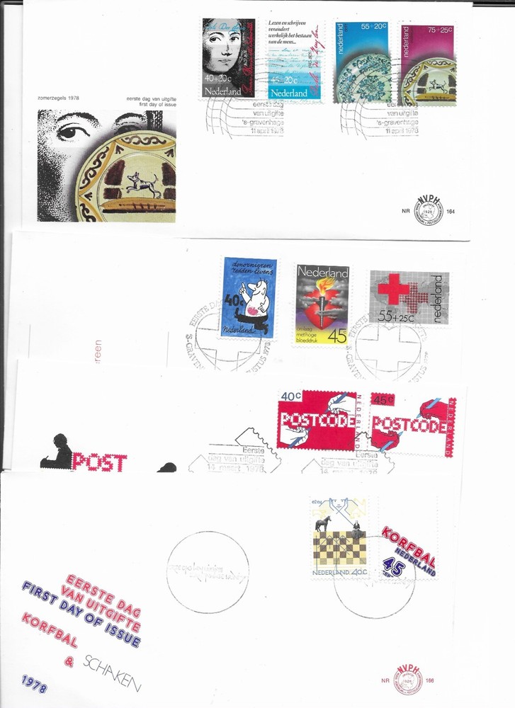 NETHERLANDS 1977/78 Small group of FDCs