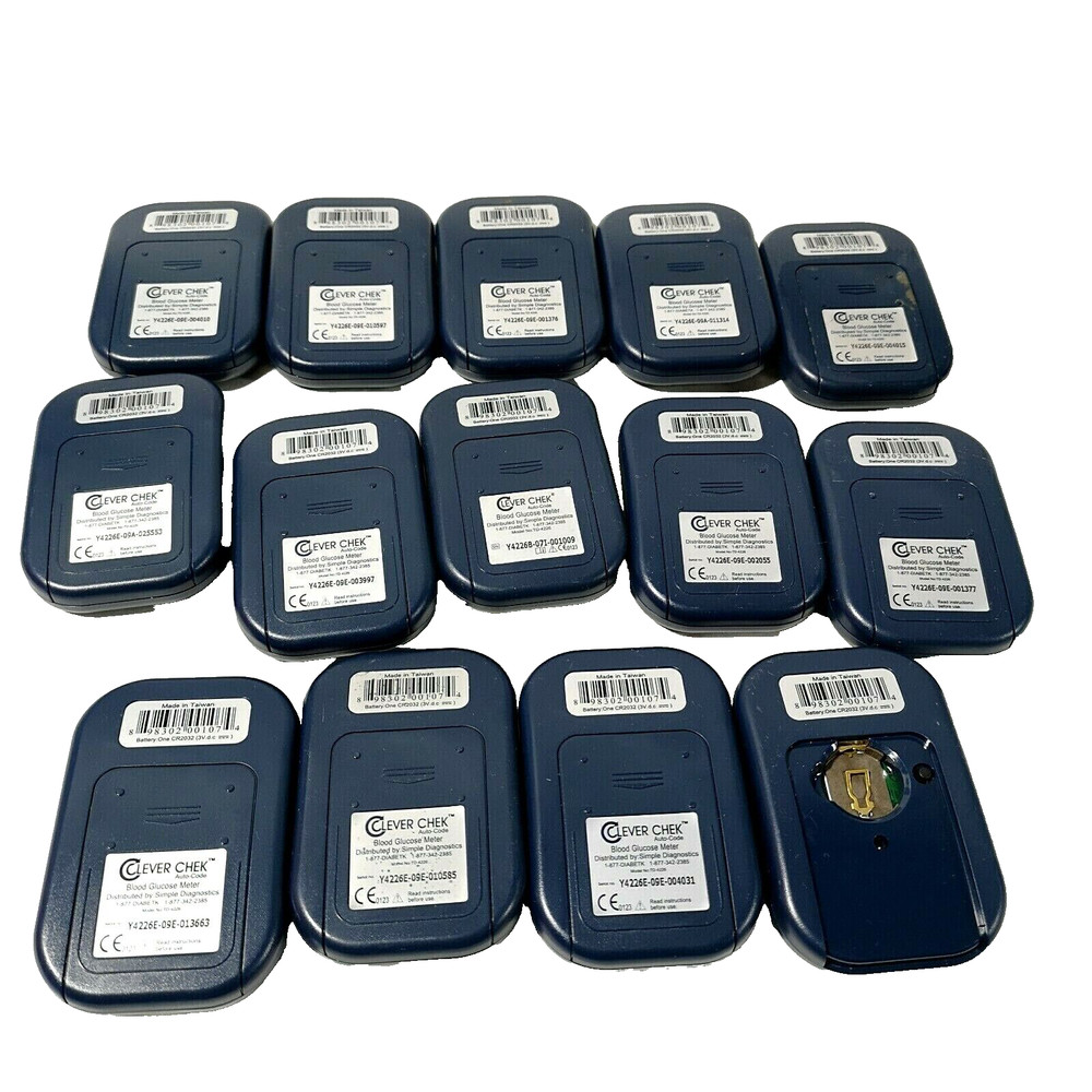 X14- CLEVER CHEK AUTO-CODE BULK LOT BLOOD GLUCOSE METER SIMPLE DIAGNOSTICS