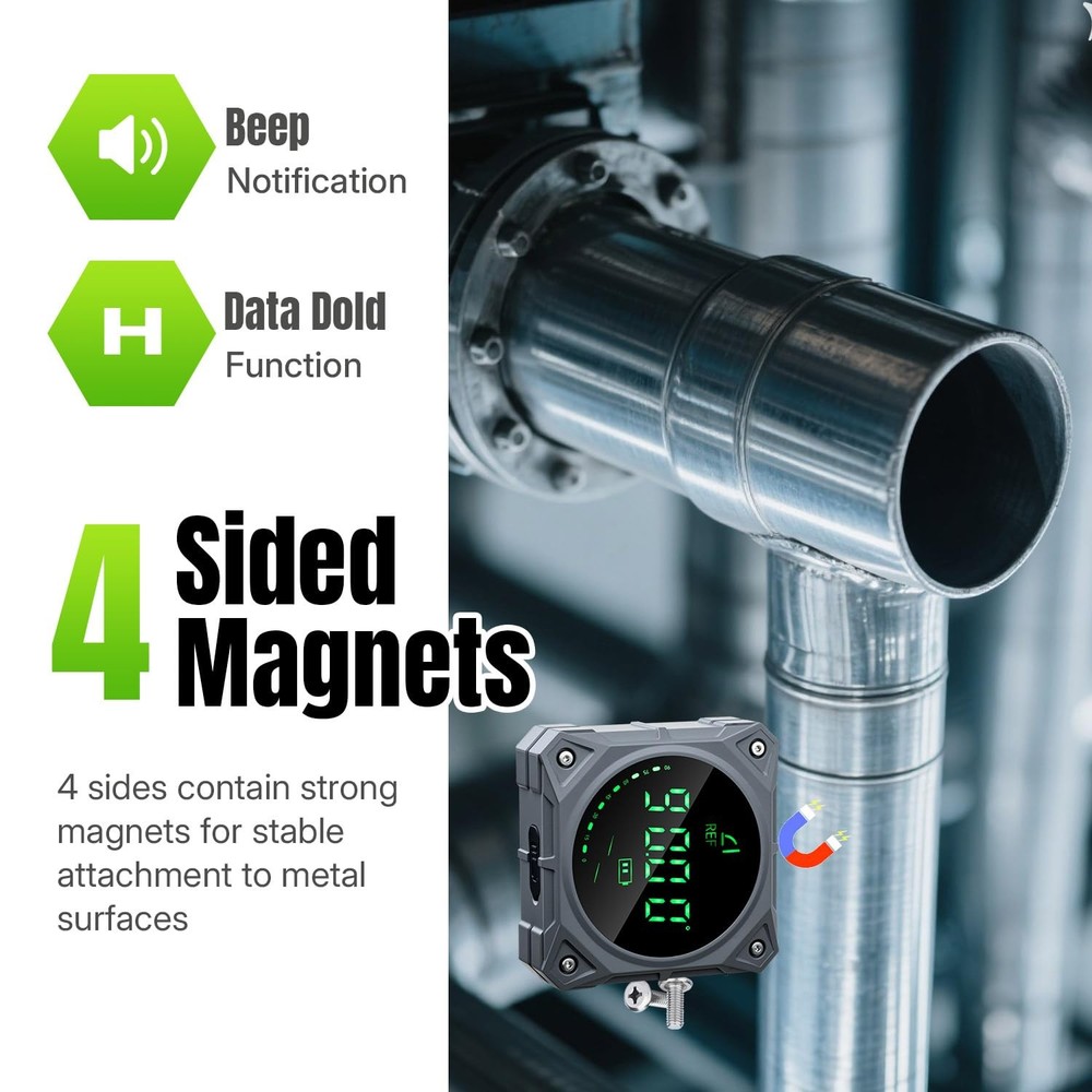 Mcbazel Professional Digital Angle Finder, 4-side Strong Magnetic Angle...