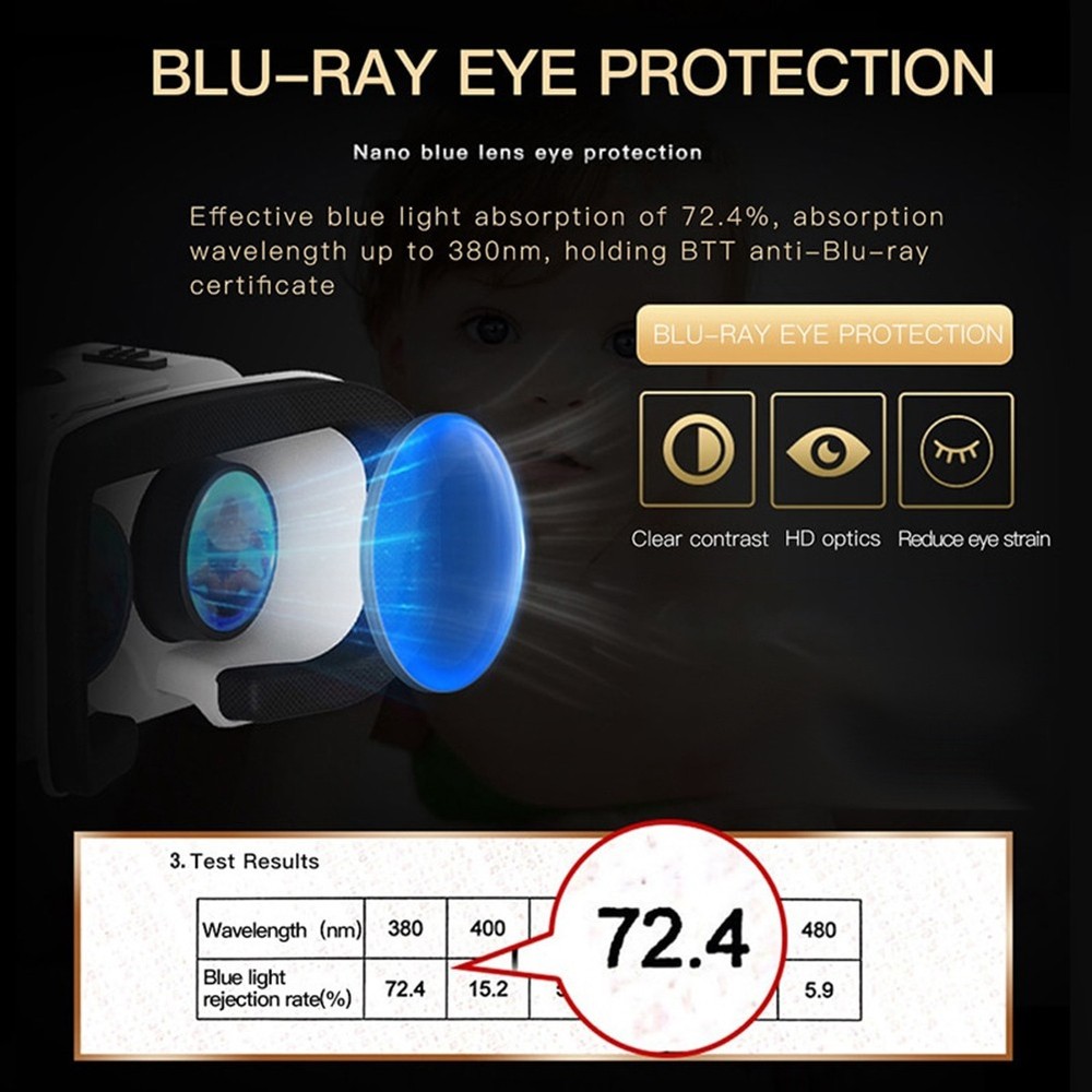 3D VR G05A Glasses Headset Headmounted Virtual Reality Adjustable VR4367