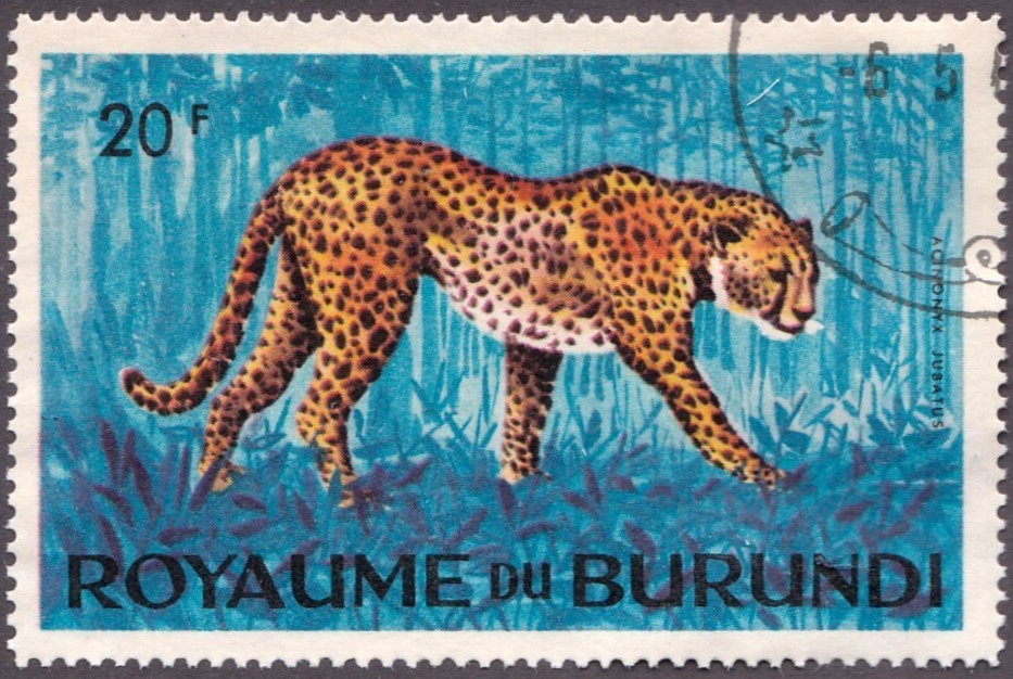 LEOPARD  STAMP Burundi  LightlyCTO Cancelled