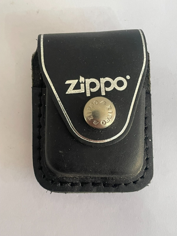 (New) ZIPPO LIGHTER LEATHER BELT POUCH CASE Black