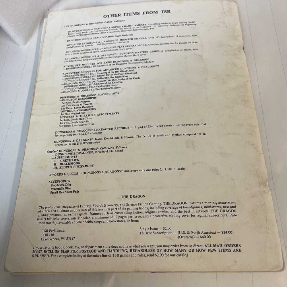 D&D Blue Rules Book - Dungeons and Dragons 2001