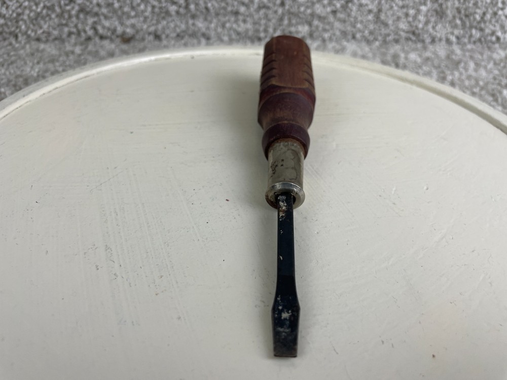 Vintage Wood Handle Flat Head Screwdriver