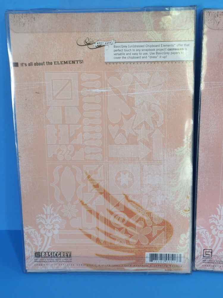 BASIC GREY LOT CHIPBOARD ELEMENTS & HOLIDAY ORNAMENTS SCRAPBOOK MIXED MEDIA #1