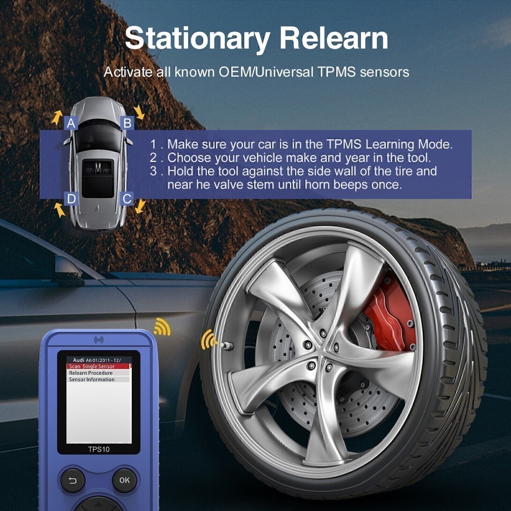 for RAM 1500 DT 19-22 TPMS Reset Tool Tire Pressure Sensor Training Activation
