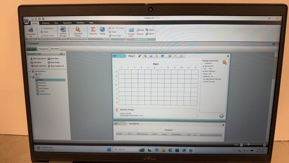 Molecular Devices Microplate readers SoftMax Pro 7.1.2 software Laptop