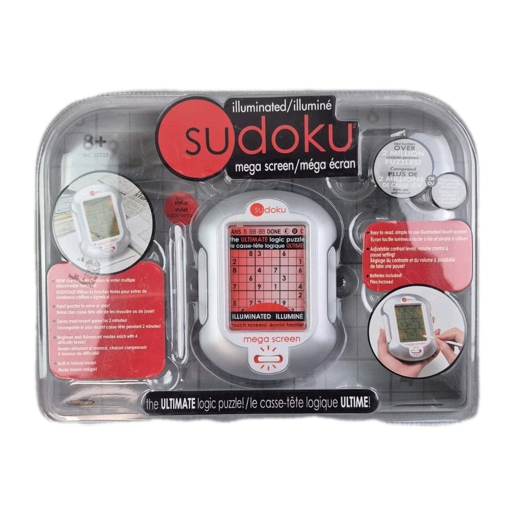 Techno Source Illuminated Sudoku Mega Screen Handheld Puzzle Game Sealed NEW