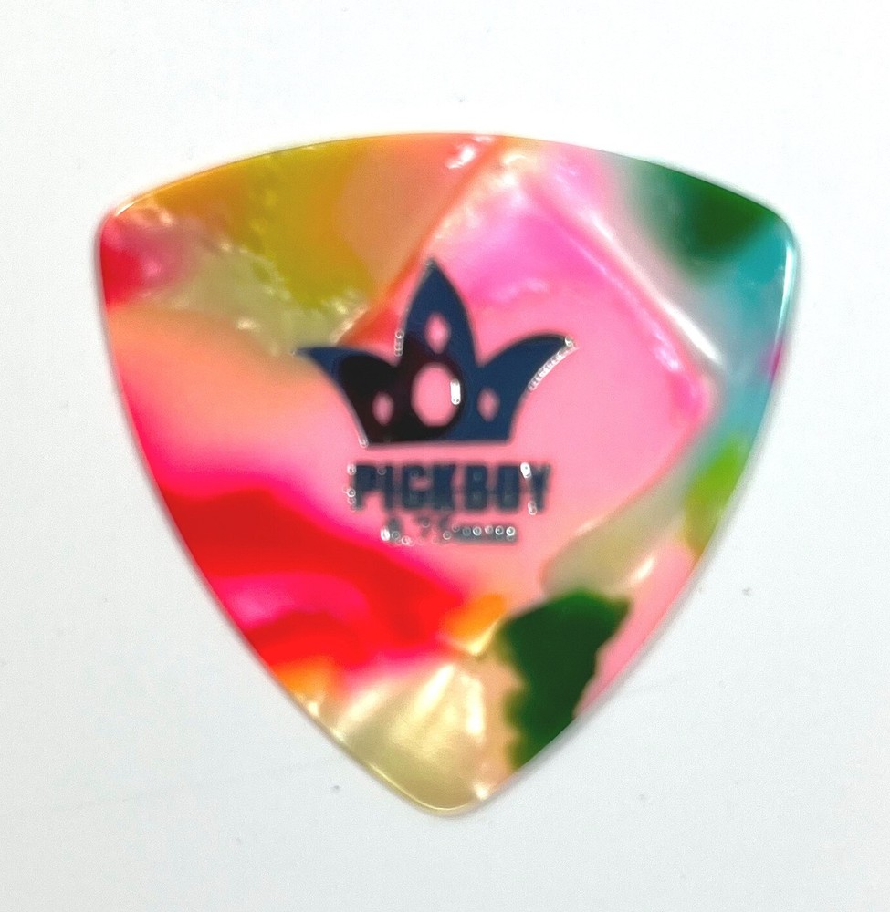 Pickboy Celluloid Guitar Picks Rounded Tri Confetti Clown .75mm Medium 20 pack