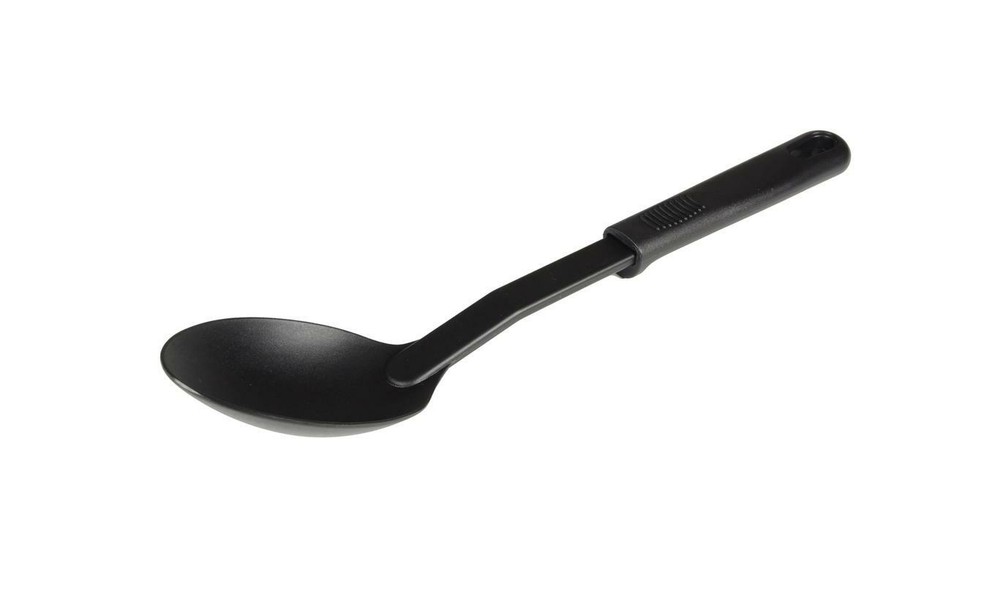 Thunder Group PLPP004BK 11-1/2" Heat Resistant Nylon Solid Serving Spoon