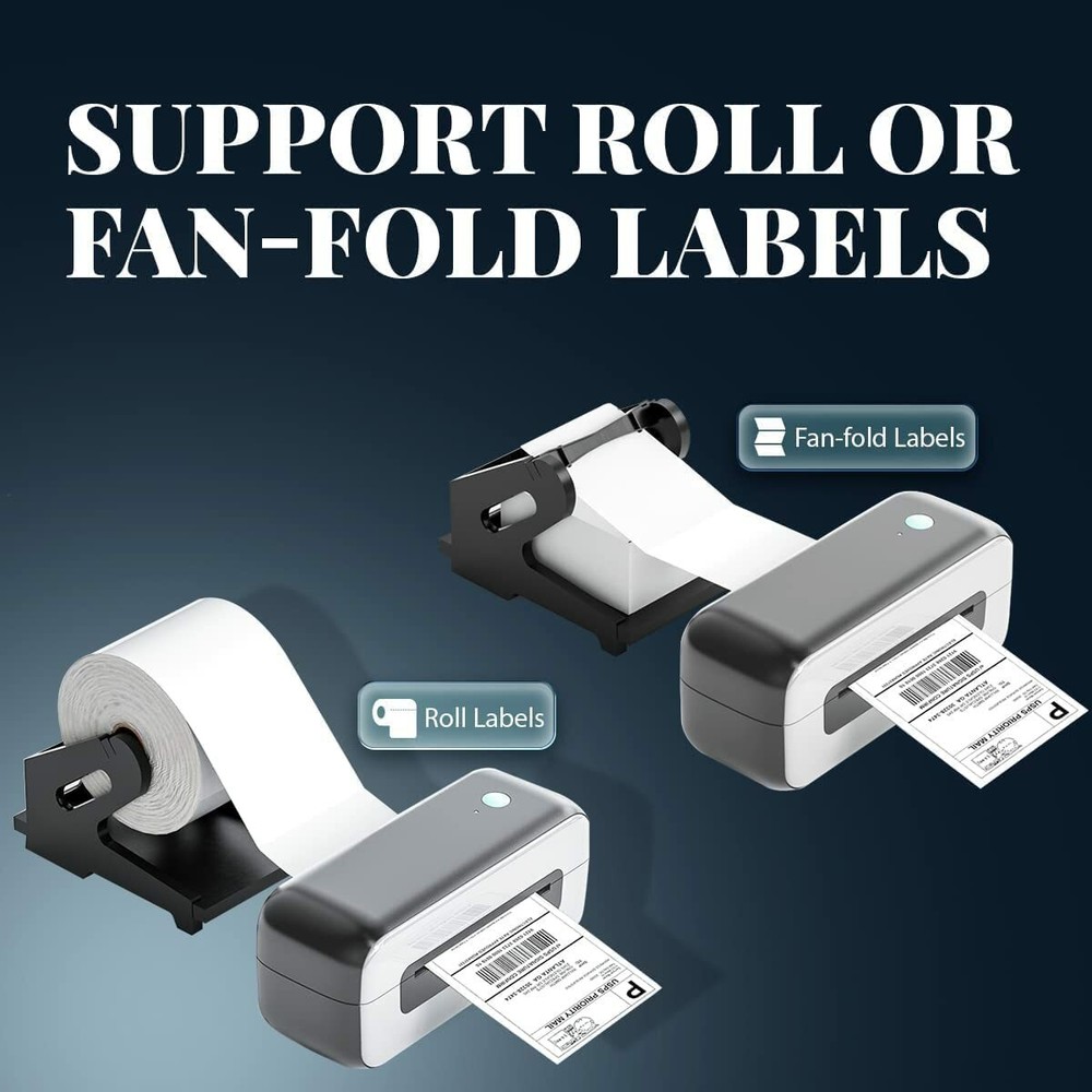 Phomemo 4x6" Shipping Label Thermal Printer Address Barcode Paper Desktop+Holder