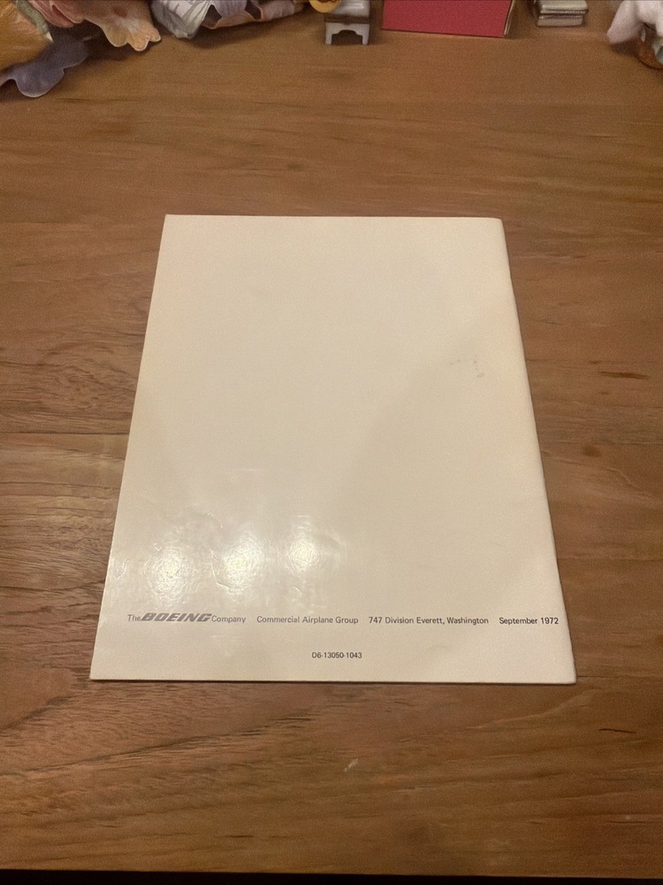 Boeing 747 summary 1972 Advertising Brochure