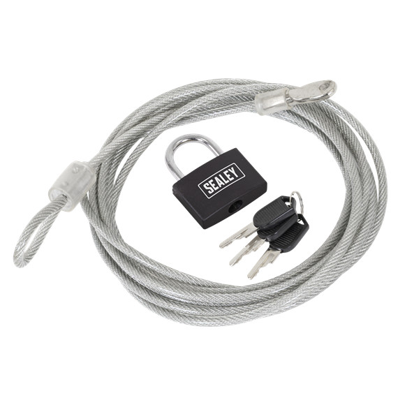 Sealey SHGCL3 Motorcycle Cable Lock 3m