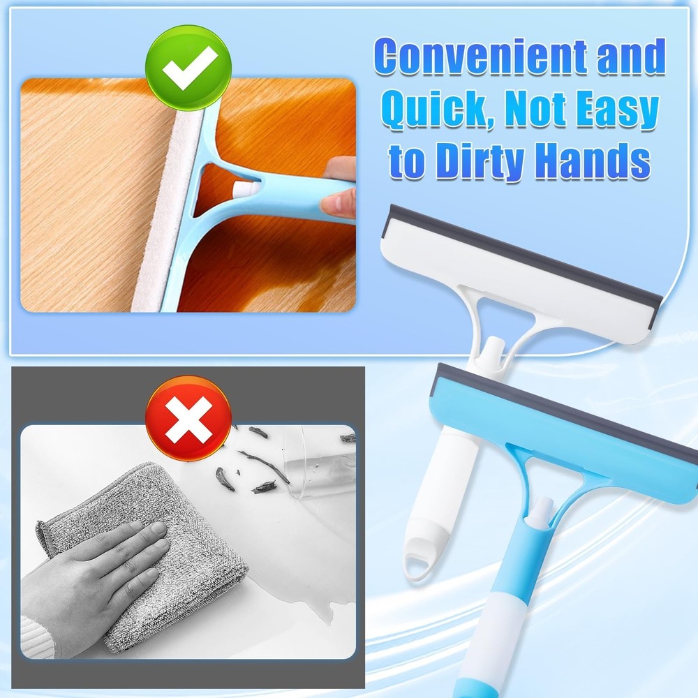 3 in 1 Window Cleaning Scraper, Cleaner Window Squeegee with Sprayer, Squeege...
