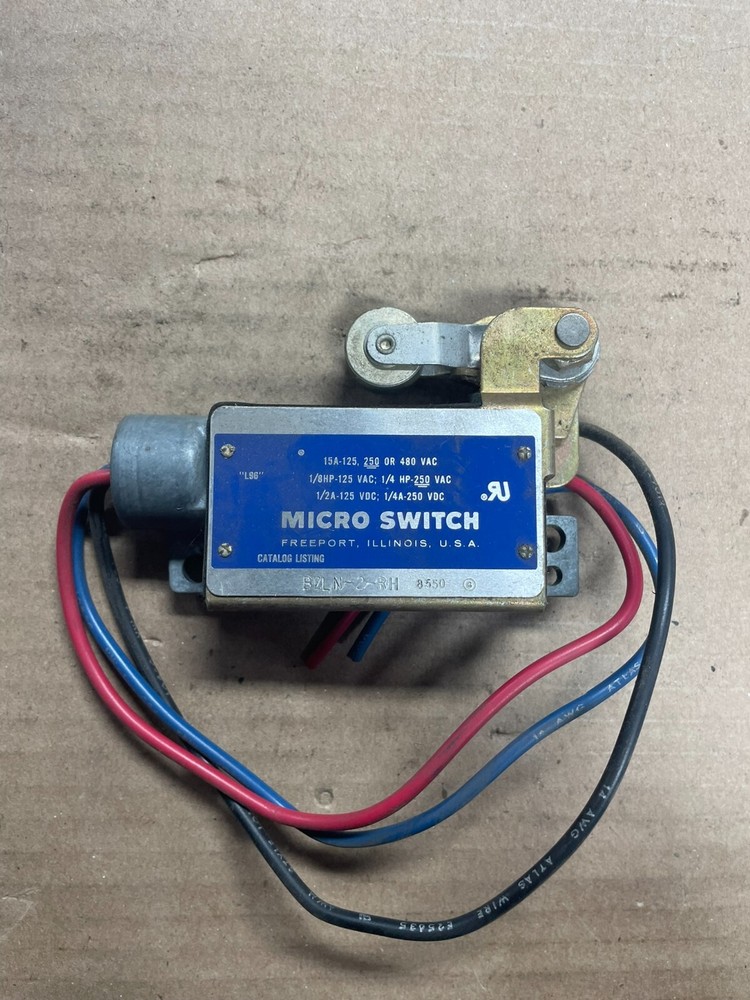 MICRO SWITCH BZN-2-RH W/ ROLER PLUNGER