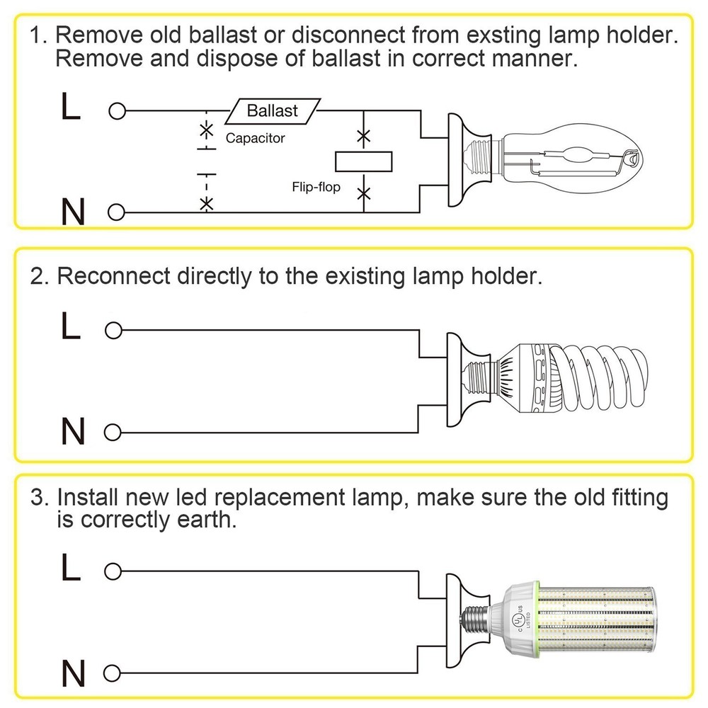 10Pack 100W LED Corn light Bulb-Replacement 400watt Metal Halide bulbs E39 Mogul