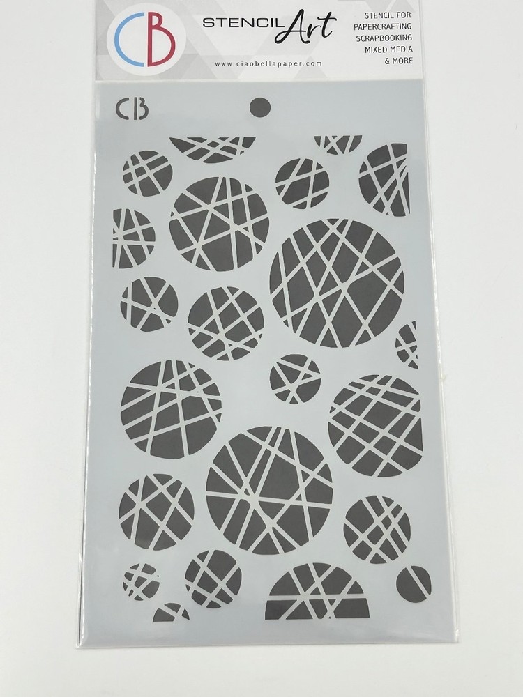 Ciao Bella STENCIL Art Dots & Stripes MS006 Scrapbooking Stencil