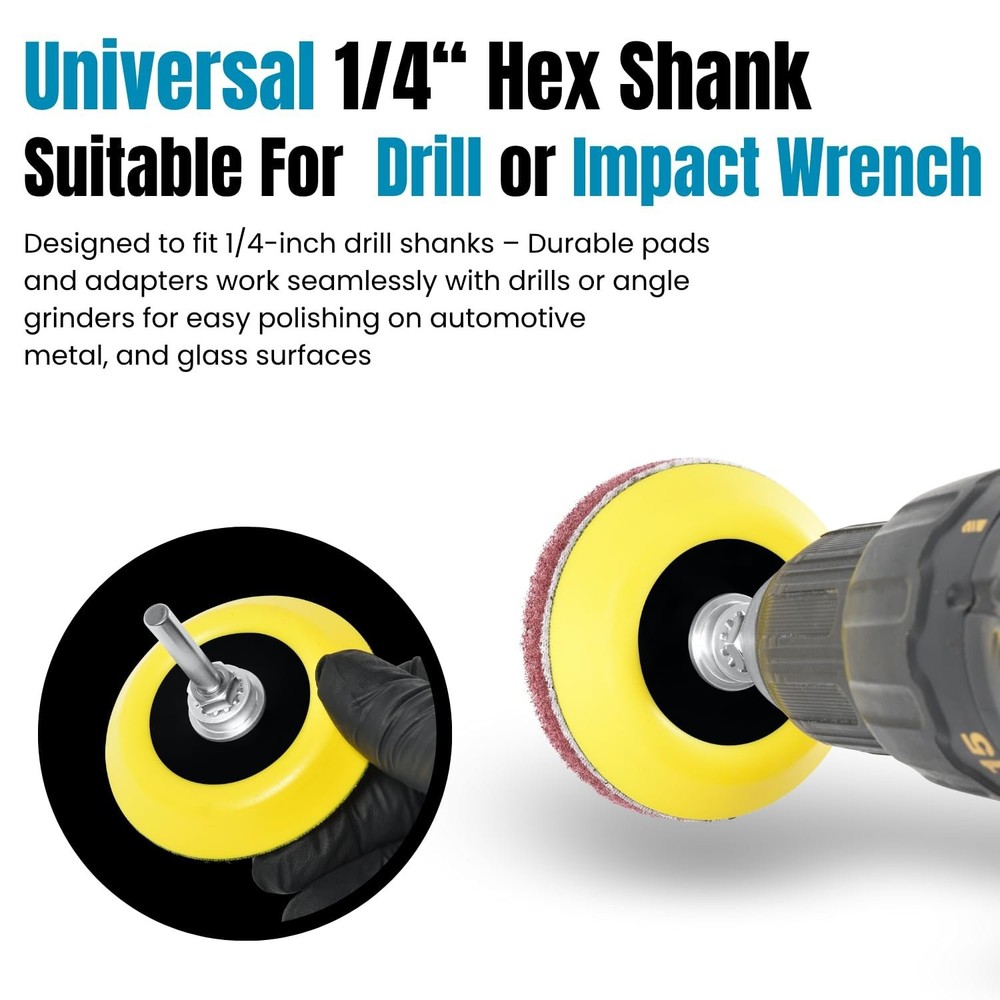 3" Sanding Polishing Kit Drill Buffer Car Headlight Restoration