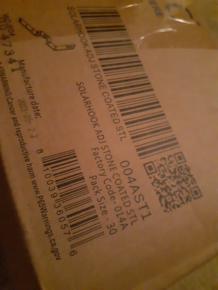 Unirac Solarhooks 004AST1 30 count box sealed