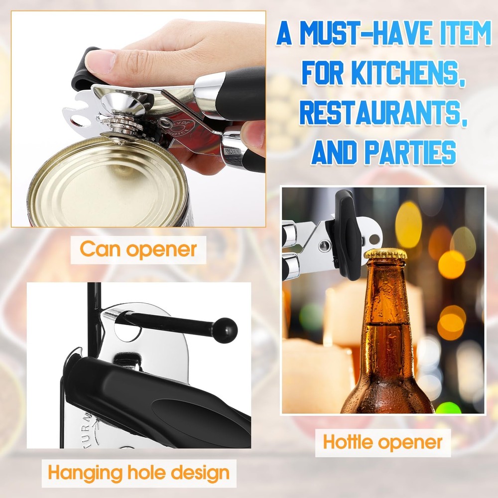 30 Pcs Manual Can Opener with Sharp Blade Smooth Edge Multifunctional Kitchen...