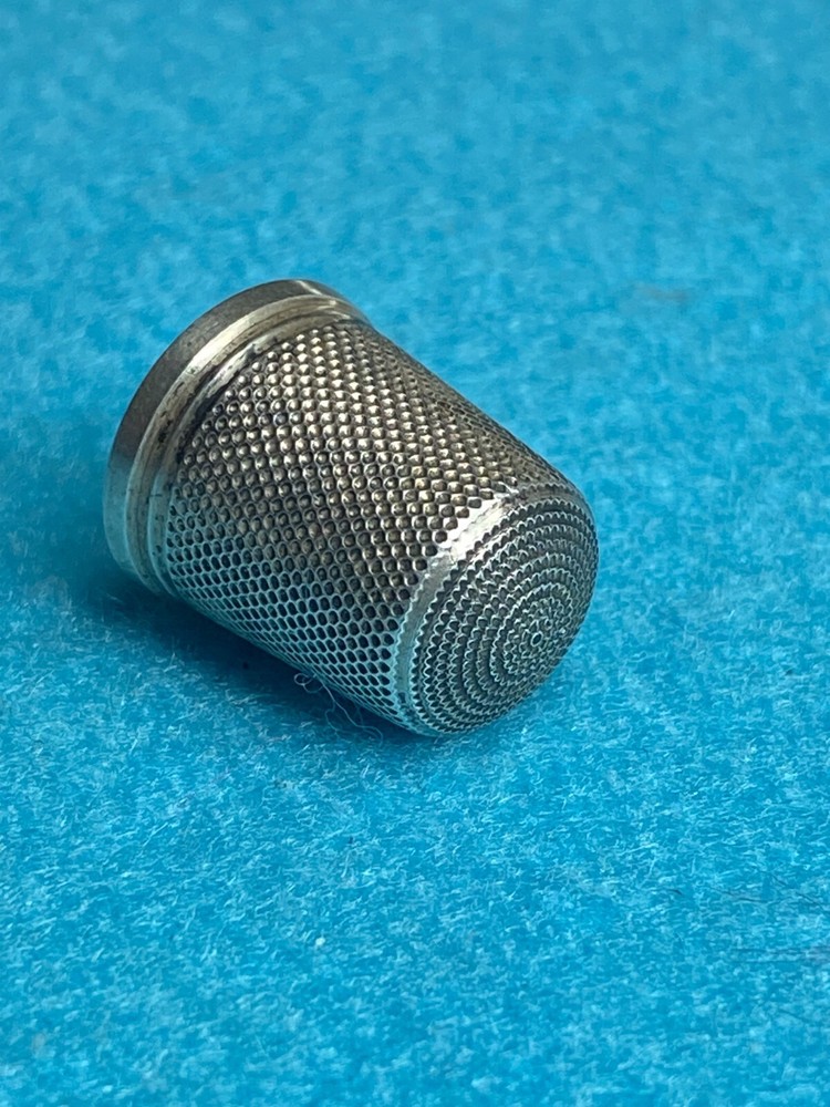 Small Silver Thimble with Hallmarks