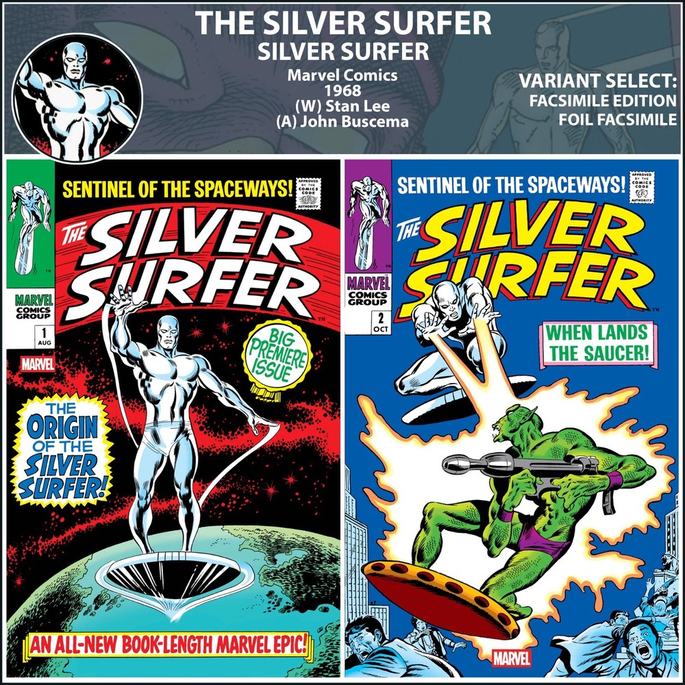 Silver Surfer (1968) #1 2 Marvel Comics FACSIMILE EDITION COVER SELECT