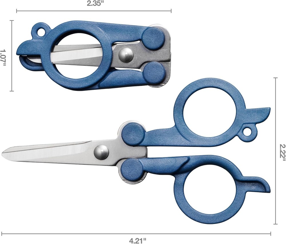 Travel-Friendly Compact Folding Scissors, TSA-Compliant, Mini Craft Tool